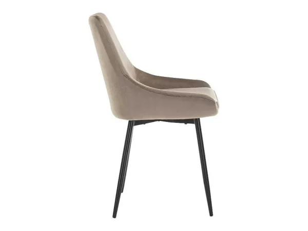 Cheap Set Van 2 Stoelen Masurie - Fluweel - Taupe Stoel