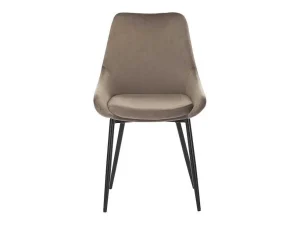 Cheap Set Van 2 Stoelen Masurie - Fluweel - Taupe Stoel