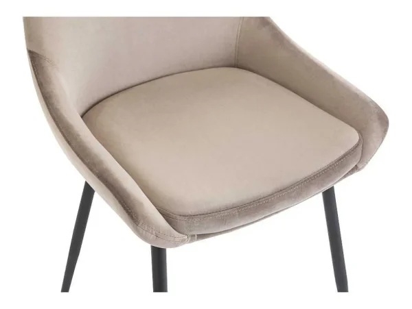 Cheap Set Van 2 Stoelen Masurie - Fluweel - Taupe Stoel