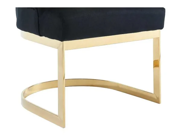 Shop Set Van 2 Stoelen Van Velours En Goudkleurig Roestvrij Staal - Zwart - Porilaso Van Stoel
