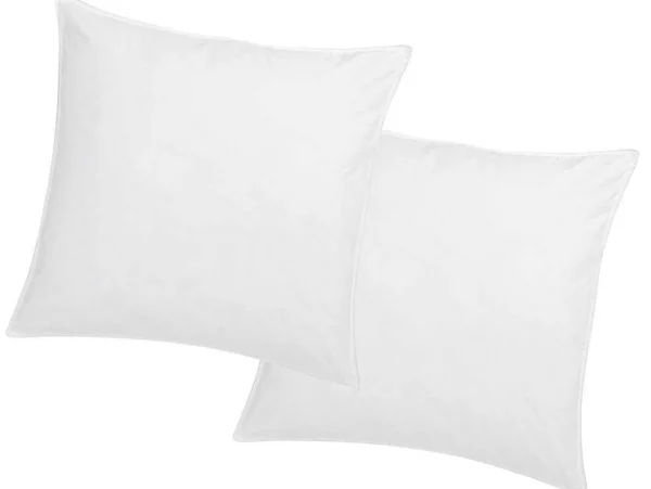 Hot Set Van 2 Traagschuim Hoofdkussen 60 X 60 Cm - Perkaal Katoen - 91 Draden/Cm - 750 Gr - Wit - Auxence Hoofdkussen