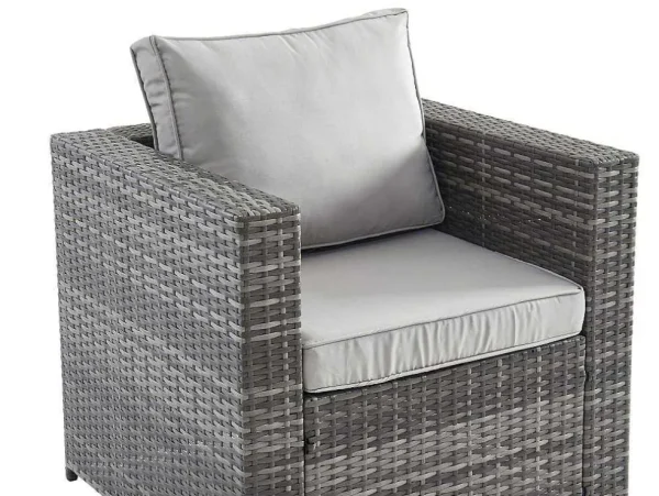 Best Sale Set Van 2 Tuinstoelen Van Geweven Hars - Grijs - Anori Loungeset