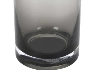 Clearance Set Van 2 Vazen Van Getint Glas - D25 X H30 Cm - Glas - Gerookt Grijs - Valoit Decoratieobject Voor Binnen