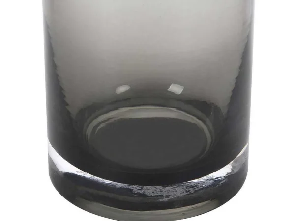 Clearance Set Van 2 Vazen Van Getint Glas - D25 X H30 Cm - Glas - Gerookt Grijs - Valoit Decoratieobject Voor Binnen