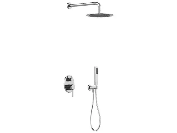 Shop Set Van Inbouwdouche Met Mechanische Mengkraan - Geborsteld Nikkelkleurig - Tamise Douchekolom