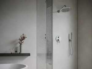 Shop Set Van Inbouwdouche Met Mechanische Mengkraan - Geborsteld Nikkelkleurig - Tamise Douchekolom