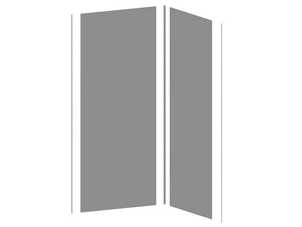 New Set Van Twee Douchewandpanelen Inclusief Profielen- L90Cm X L120Cm X H210 Cm Douchewandpaneel