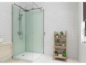 Outlet Set Van Twee Douchewandpanelen Inclusief Profielen - 2X L90Cm X H210 Cm Douchewandpaneel