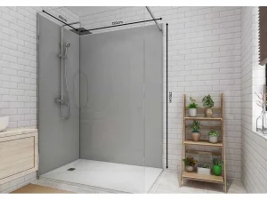 New Set Van Twee Douchewandpanelen Inclusief Profielen- L90Cm X L120Cm X H210 Cm Douchewandpaneel
