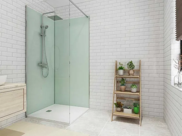 Outlet Set Van Twee Douchewandpanelen Inclusief Profielen - 2X L90Cm X H210 Cm Douchewandpaneel