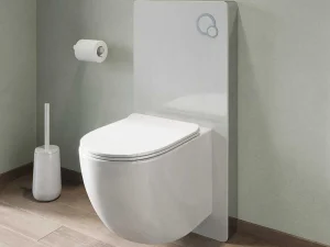 Cheap Set Voor Hang-Wc Met Decoratief Voorwandsysteem - Glanzend Wit - Javoine Hangend Toilet
