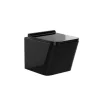 Discount Set Voor Hang-Wc Van Glanzend Zwart Keramiek Met Decoratief Voorwandsysteem - Clemona Hangend Toilet