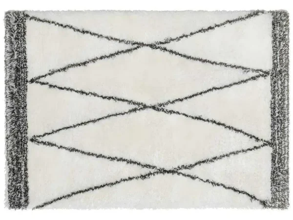 Best Shaggy Hoogpolig Tapijt Berberstijl Hania - Polyester - 200 X 290 Cm - Beige En Grijs Woonkamertapijt