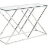 Fashion Sidetable Charlotte - Gehard Glas En Staal - Goudkleurig - Van Sidetable