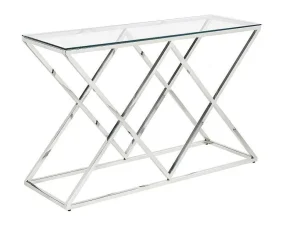 Fashion Sidetable Charlotte - Gehard Glas En Staal - Goudkleurig - Van Sidetable