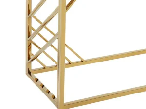 New Sidetable Van Gehard Glas En Roestvrij Staal - Goud - Simato - Van Sidetable