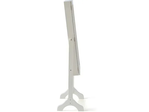 Hot Sieradenkastje Met Spiegel Berenice - Mdf En Grenen - 120 X 39 X 30 Cm - Wit Decoratieobject Voor Binnen