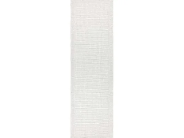 Discount Sisal Tapijt, Loper Timo 5979 Buitenshuis Kader Wit 80X300 Cm Tapijt Voor Buiten