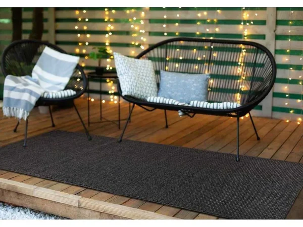 Cheap Sisal Tapijt, Loper Timo 0000 Buitenshuis Zwart 70X250 Cm Tapijt Voor Buiten