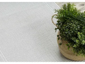 Discount Sisal Tapijt, Loper Timo 5979 Buitenshuis Kader Wit 80X300 Cm Tapijt Voor Buiten
