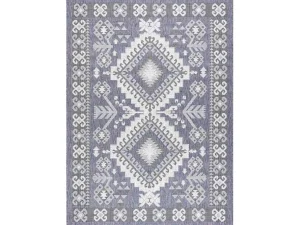 Sale Sisal Tapijt Sion Azteeks 3007 Plat Te Weven Blauw / Roze / Ecru 140X190 Cm Klein Tapijt