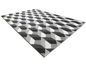 Cheap Sisal Tapijt Sisal Flat 48624/690 Blokjes 3D 120X170 Cm Klein Tapijt