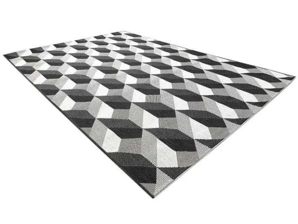 Cheap Sisal Tapijt Sisal Flat 48624/690 Blokjes 3D 120X170 Cm Klein Tapijt