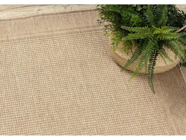 Discount Sisal Tapijt Timo 5979 Buitenshuis Kader Donker Beige 180X270 Cm Tapijt Voor Buiten