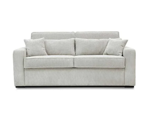 Hot Slaapbank 4 Zitplaatsen Met Stoffen Bekleding In Cremewit Snel Ombouwbaar Matrasbreedte: 160 Cm Matrasdikte: 18 Cm Mondovi Slaapbank Met Matras