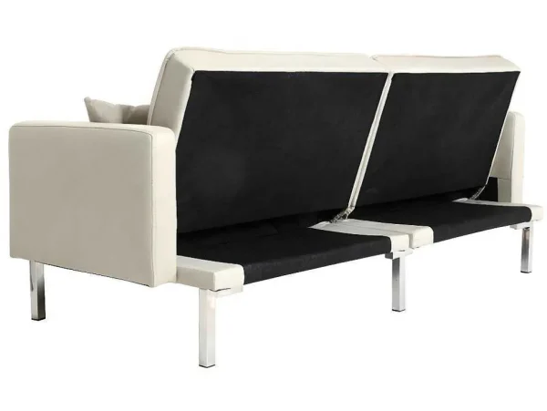 Sale Slaapbank Mcw-K65, Stof/Textiel Creme-Beige Klik-Klak En Bz Slaapbank