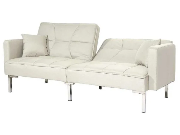 Sale Slaapbank Mcw-K65, Stof/Textiel Creme-Beige Klik-Klak En Bz Slaapbank