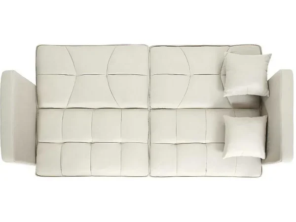 Sale Slaapbank Mcw-K65, Stof/Textiel Creme-Beige Klik-Klak En Bz Slaapbank
