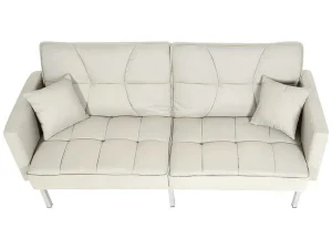 Sale Slaapbank Mcw-K65, Stof/Textiel Creme-Beige Klik-Klak En Bz Slaapbank
