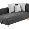 Store Slaapbank Van Antraciete Stof Met Opbergruimte - Hoek Links - Penelope Chaise Longue