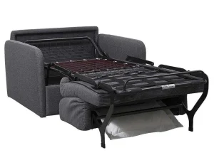 Best Sale Slaapfauteuil Met Matras Van Stof Nadoa - Slaapafmeting 70 Cm - Antraciet Uitklapbare Fauteuil