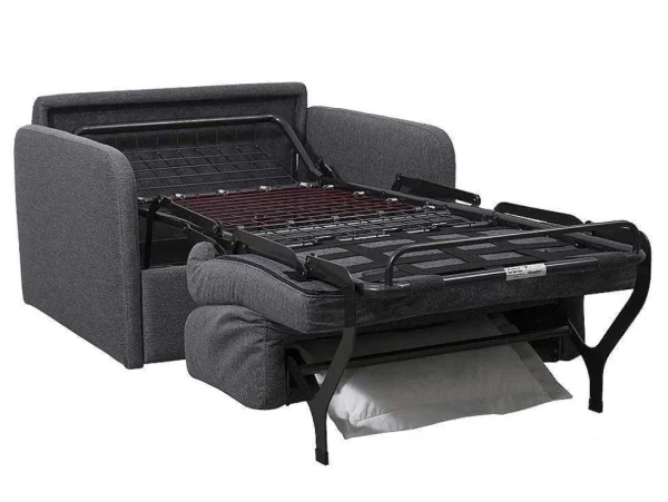 Best Sale Slaapfauteuil Met Matras Van Stof Nadoa - Slaapafmeting 70 Cm - Antraciet Uitklapbare Fauteuil