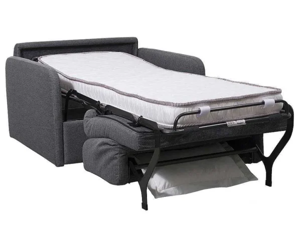 Best Sale Slaapfauteuil Met Matras Van Stof Nadoa - Slaapafmeting 70 Cm - Antraciet Uitklapbare Fauteuil