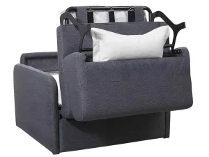 Best Sale Slaapfauteuil Met Matras Van Stof Nadoa - Slaapafmeting 70 Cm - Antraciet Uitklapbare Fauteuil