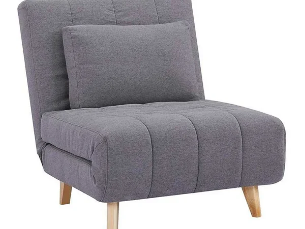 Fashion Slaapfauteuil Strevi - Stof - Grijs Uitklapbare Fauteuil