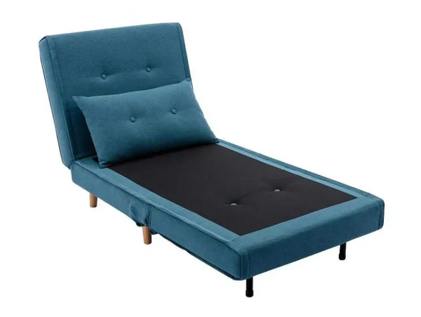 Sale Slaapfauteuil Van Blauwe Stof Uribia Uitklapbare Fauteuil