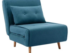 Sale Slaapfauteuil Van Blauwe Stof Uribia Uitklapbare Fauteuil