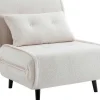 Hot Slaapfauteuil Van Ivoorwitte Bouclestof Uribia Uitklapbare Fauteuil