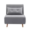 Outlet Slaapfauteuil Van Lichtgrijze Stof Uribia Uitklapbare Fauteuil