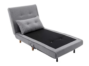 Outlet Slaapfauteuil Van Lichtgrijze Stof Uribia Uitklapbare Fauteuil