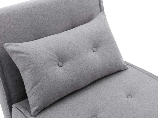 Outlet Slaapfauteuil Van Lichtgrijze Stof Uribia Uitklapbare Fauteuil