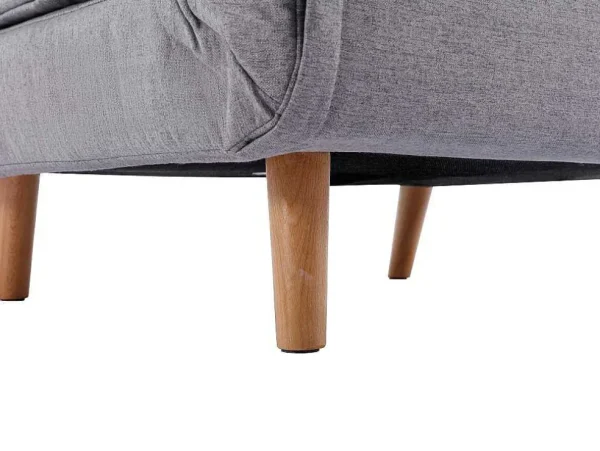 Outlet Slaapfauteuil Van Lichtgrijze Stof Uribia Uitklapbare Fauteuil
