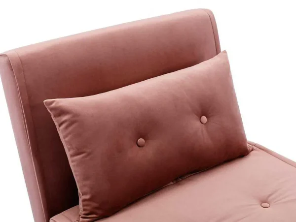 Best Slaapfauteuil Van Poederroze Velours Uribia Uitklapbare Fauteuil