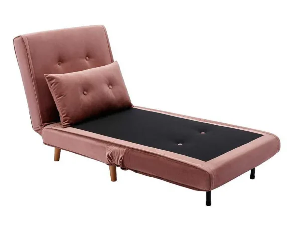 Best Slaapfauteuil Van Poederroze Velours Uribia Uitklapbare Fauteuil