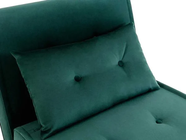 Outlet Slaapfauteuil Van Spargroen Velours Uribia Uitklapbare Fauteuil