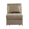 Store Slaapfauteuil Van Stof Lesna - Beige Uitklapbare Fauteuil